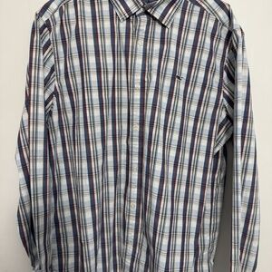 Vineyard Vines Men's Whale Shirt Plaid Cotton Multicolor Long Sleeve Button-Up L